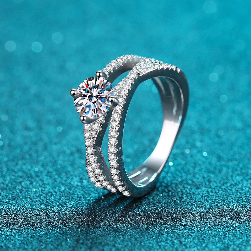 Women's Sier For Light Luxury Cross Hollow Out Rings