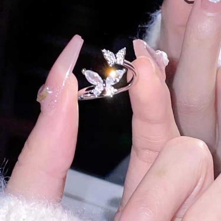 Fairy Butterfly Opening Affordable Luxury Fashion Rings