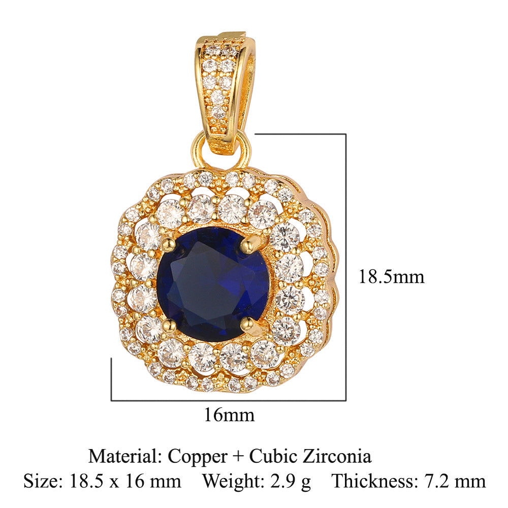 Cut Zircon Vintage Water Drop Oval Necklaces