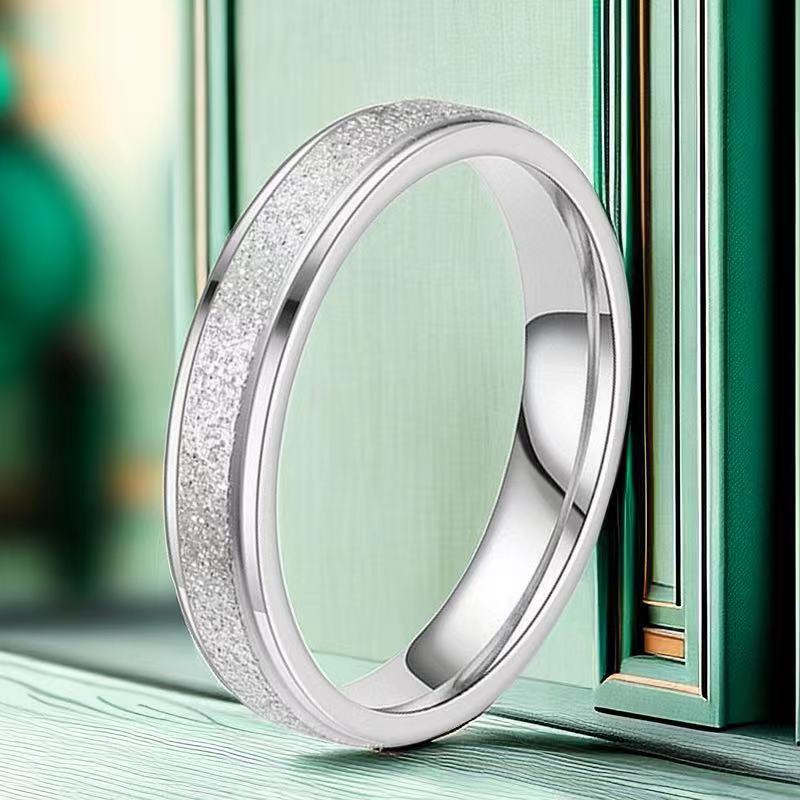 Women's Stainless Steel Female Wind Simple Niche Advanced Light Luxury Rings