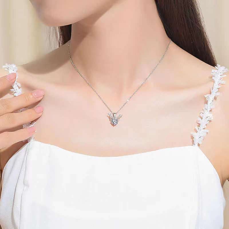 Women's Horn Antlers Sier One Deer For Necklaces