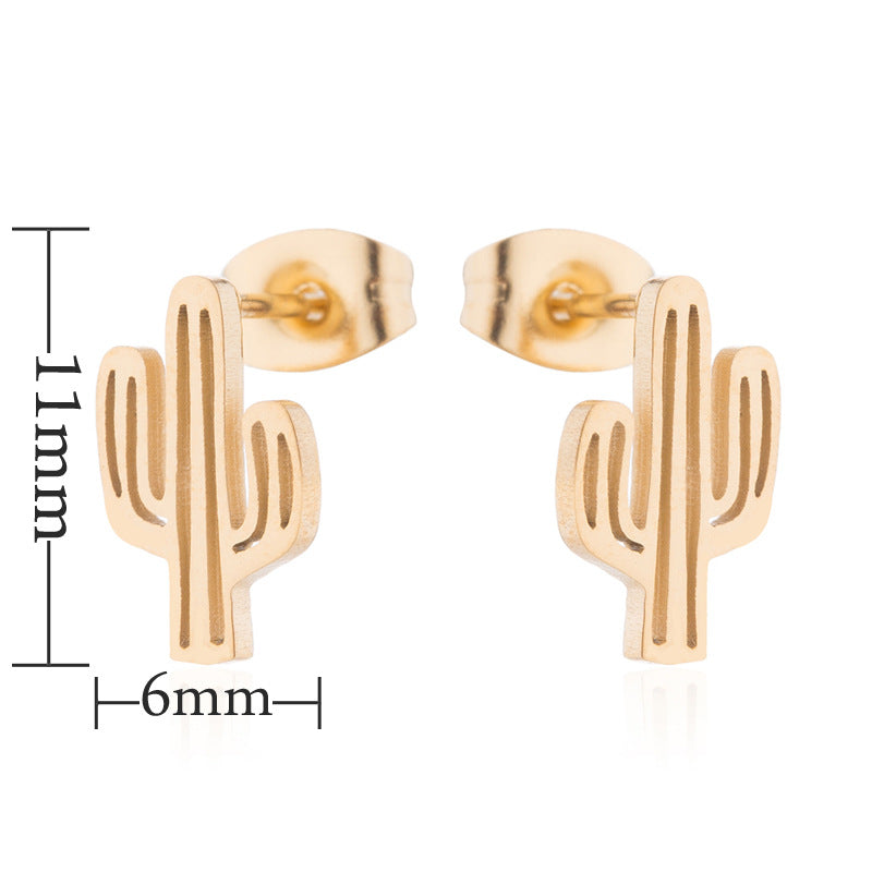 Aloofness Style Stainless Steel Cute Small Animal Fashion Earrings