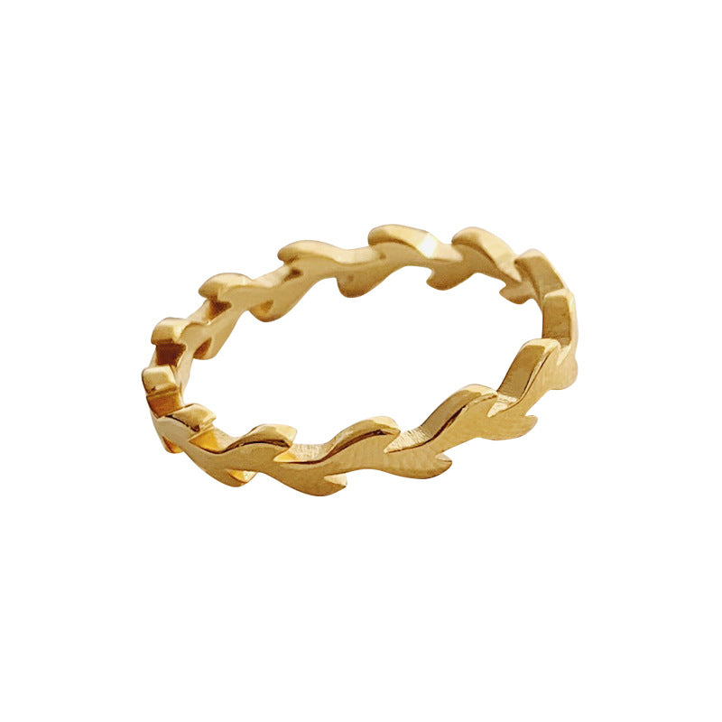 Simple Cold Style Fresh Wheat Female Rings