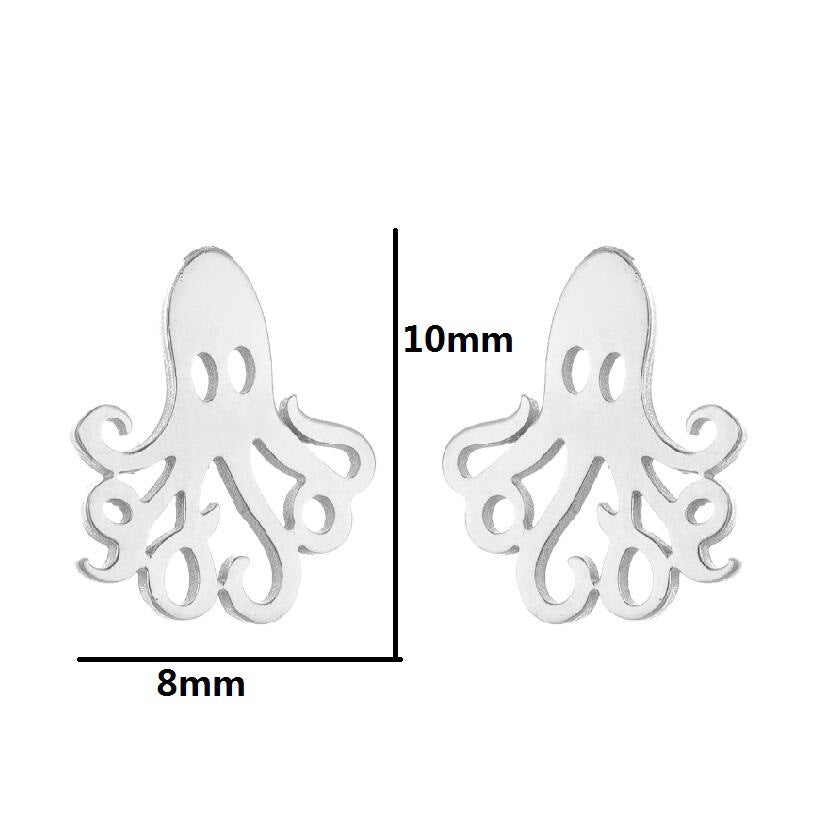 Steel Cute Small Animal Female Design Fashion Cat Earrings