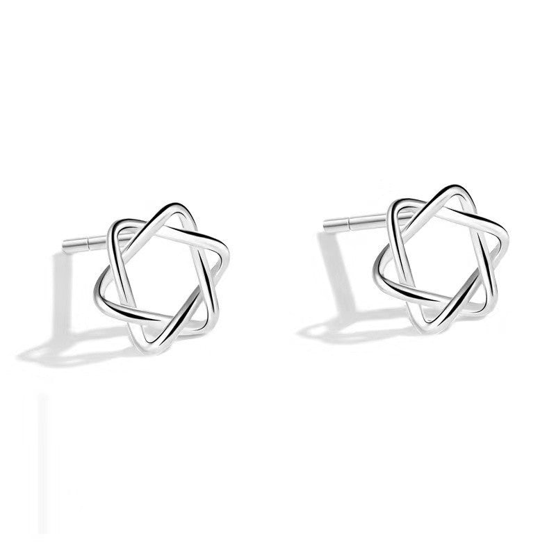 Women's Ear Sterling Compact Mini Double-headed Bar Bone Earrings