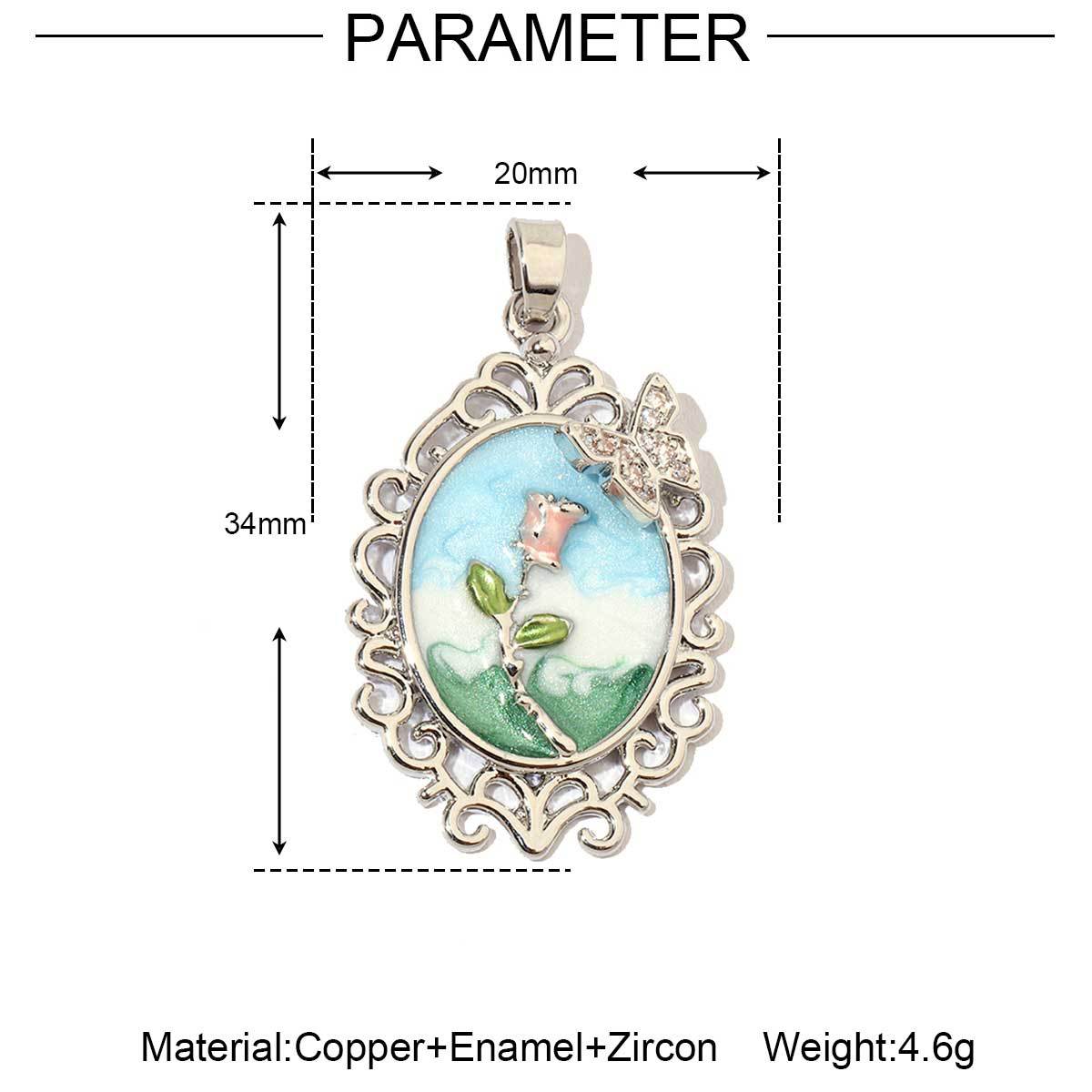 Pearl Gold Copper Zircon Jardin Monet Pendants