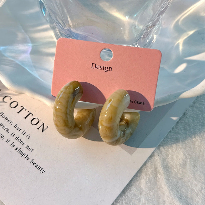 Fashion Design Candy Color Chain Female Dopamine Rings