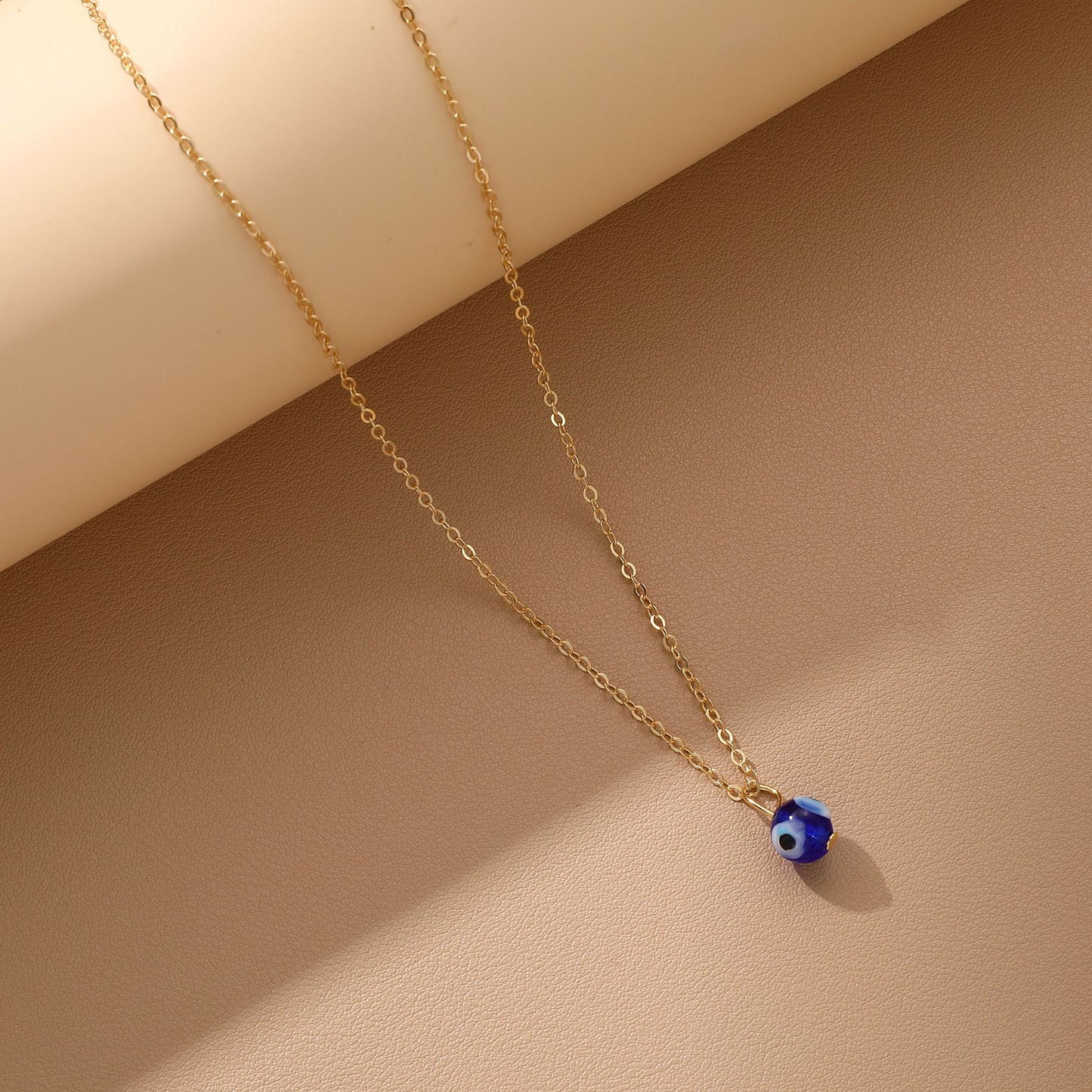 Round Beads Glass Ball Blue Eyes Necklaces