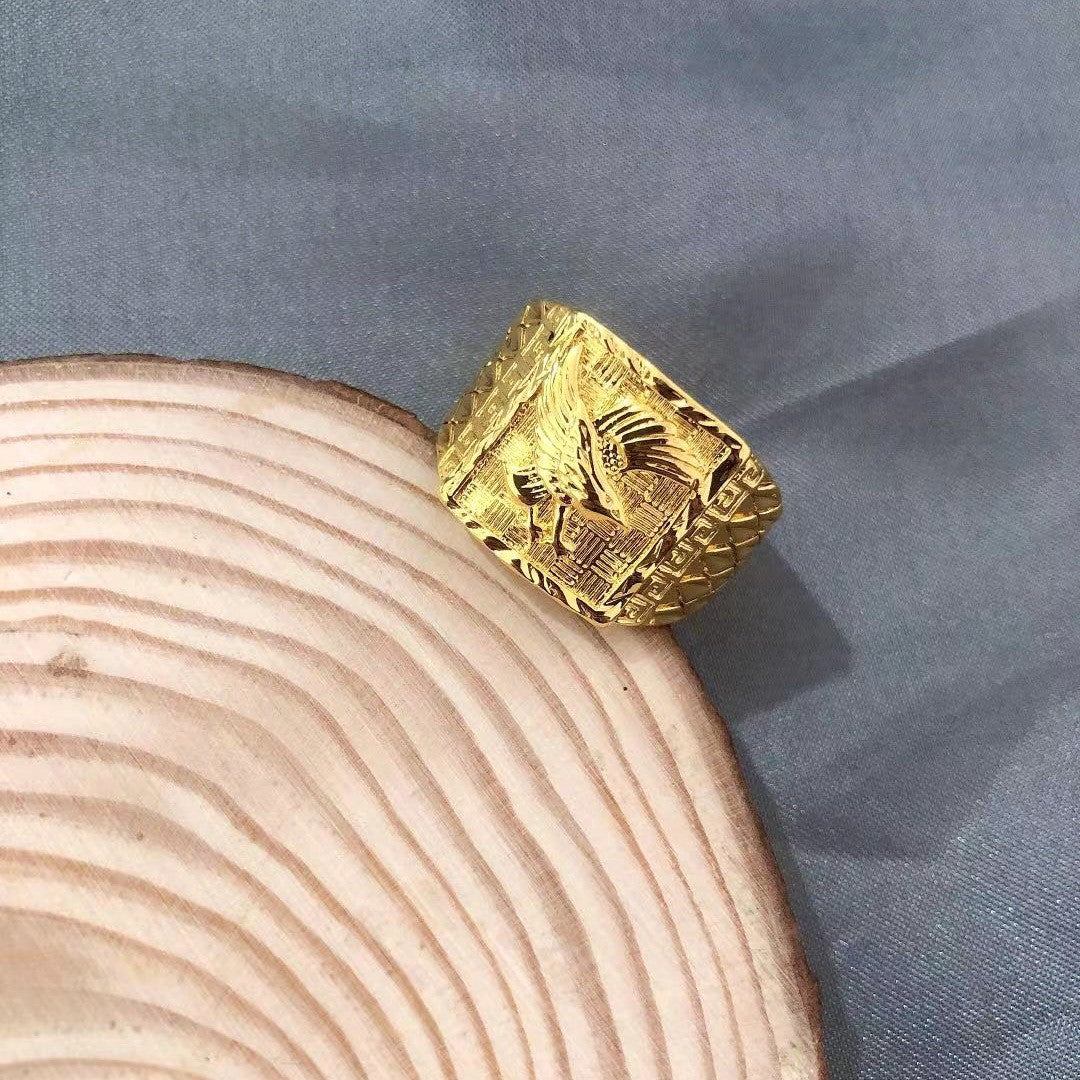 Women's & Men's Placer Gold Opening Fortune Thickened Gold-plated Rings