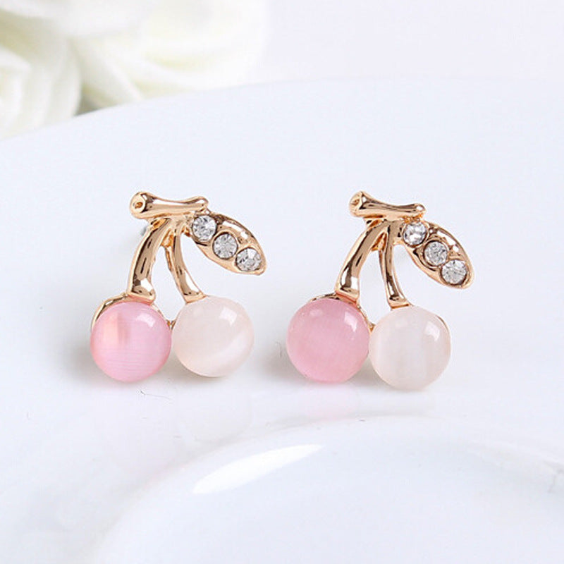 Long Cherry Style Creative Design Cute Earrings