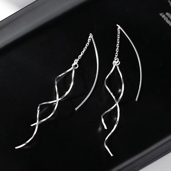 Women's Long Temperamental Tassels Suitable For Round Earrings