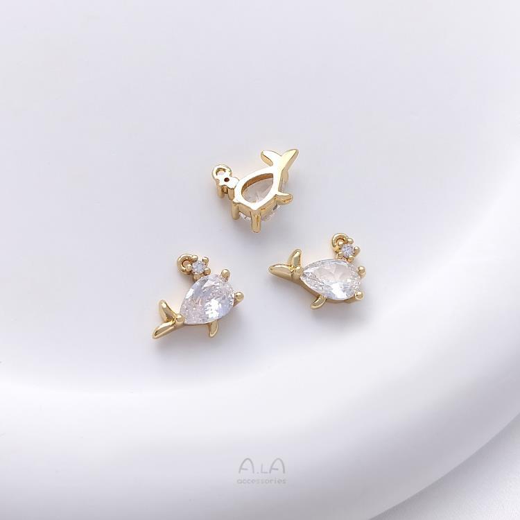 Color Retaining Bag Gold Marine Life Conch Scallop Starfish Pendants
