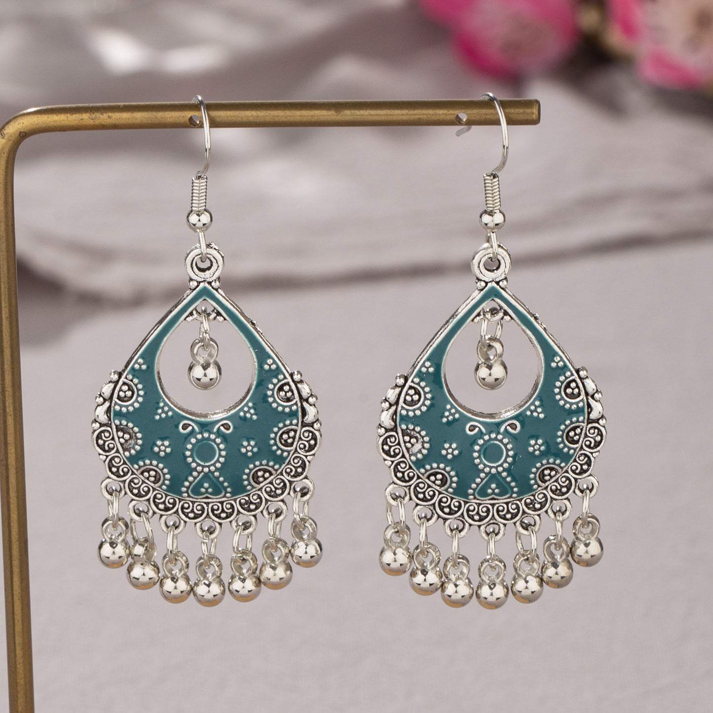 Women's Indian Style Ornament Bohemian Tassel Bell Earrings