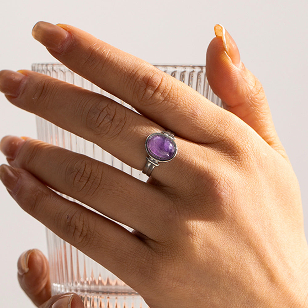 Titanium Steel French Court Entry Lux Rings