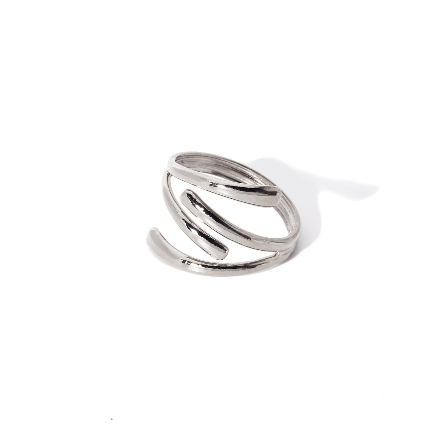 Titanium Steel Gold-plated Geometric Advanced Stainless Rings