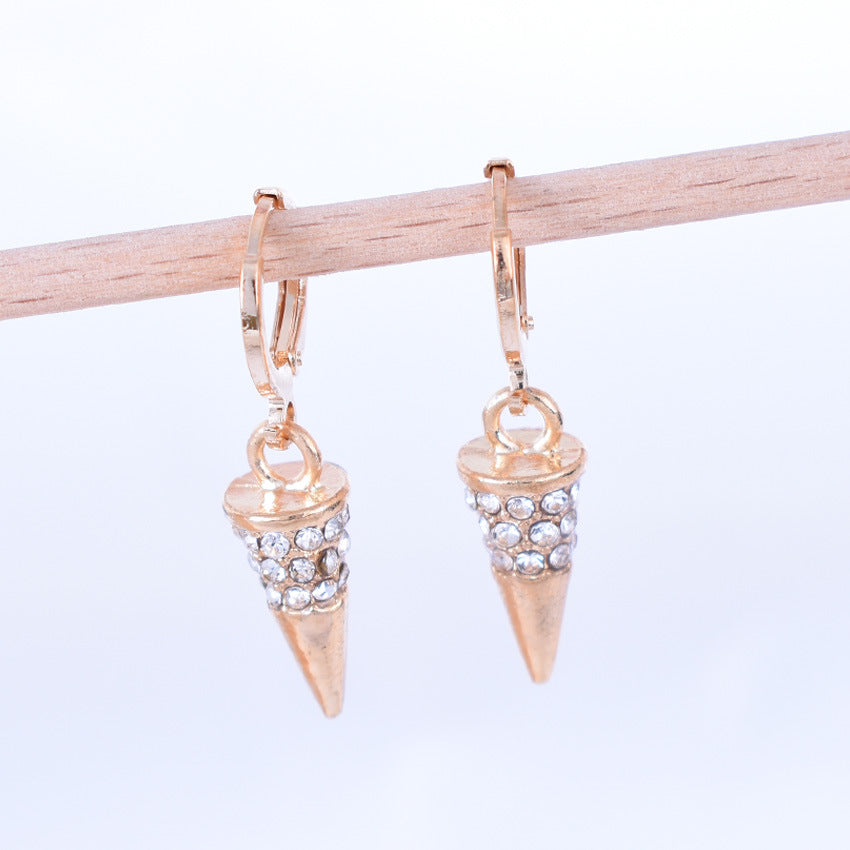 Women's Pearl Zircon Temperament Geometric Pieces Suit Earrings