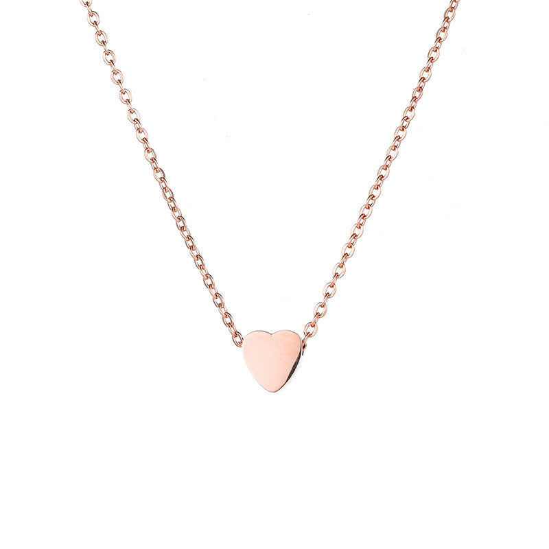 Women's Fashion Love Stainless Steel Short Clavicle Necklaces