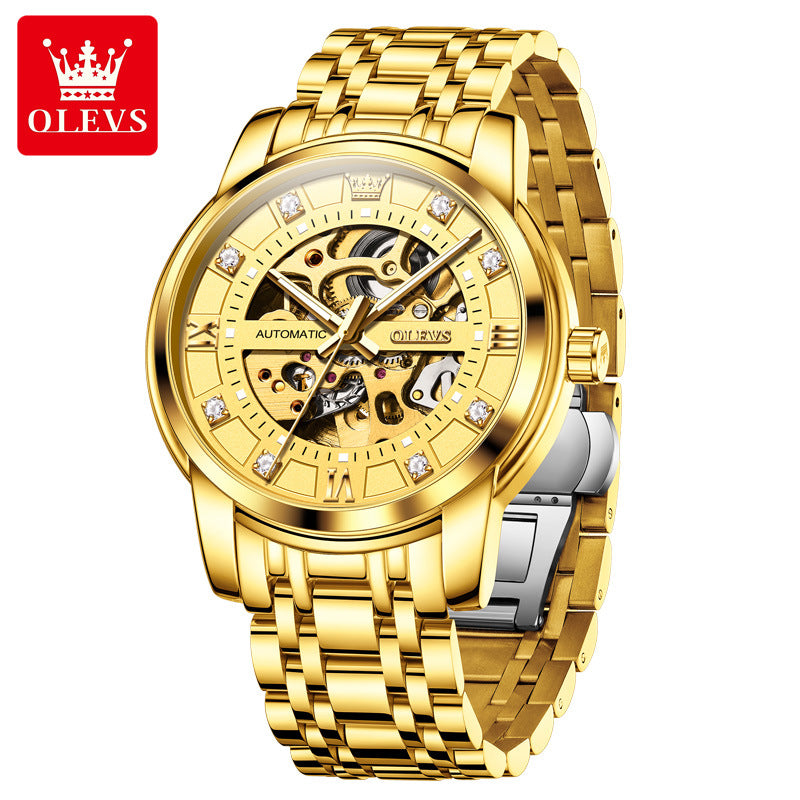 Men's Watch Luminous Waterproof Fashion Hollow Mechanical Watches