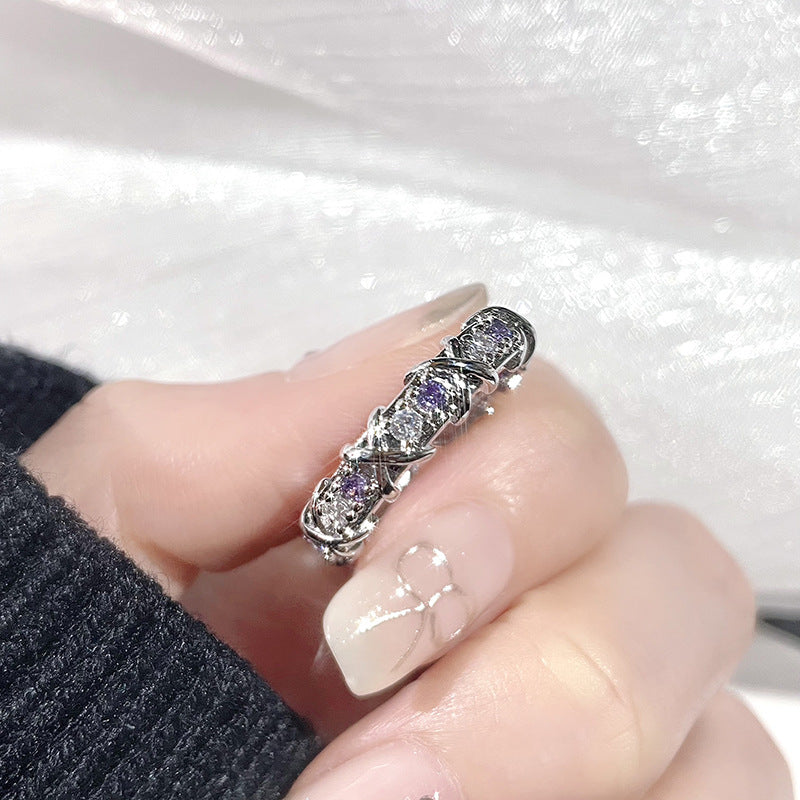 Design Light Luxury High-grade Cold Style Open Female Rings