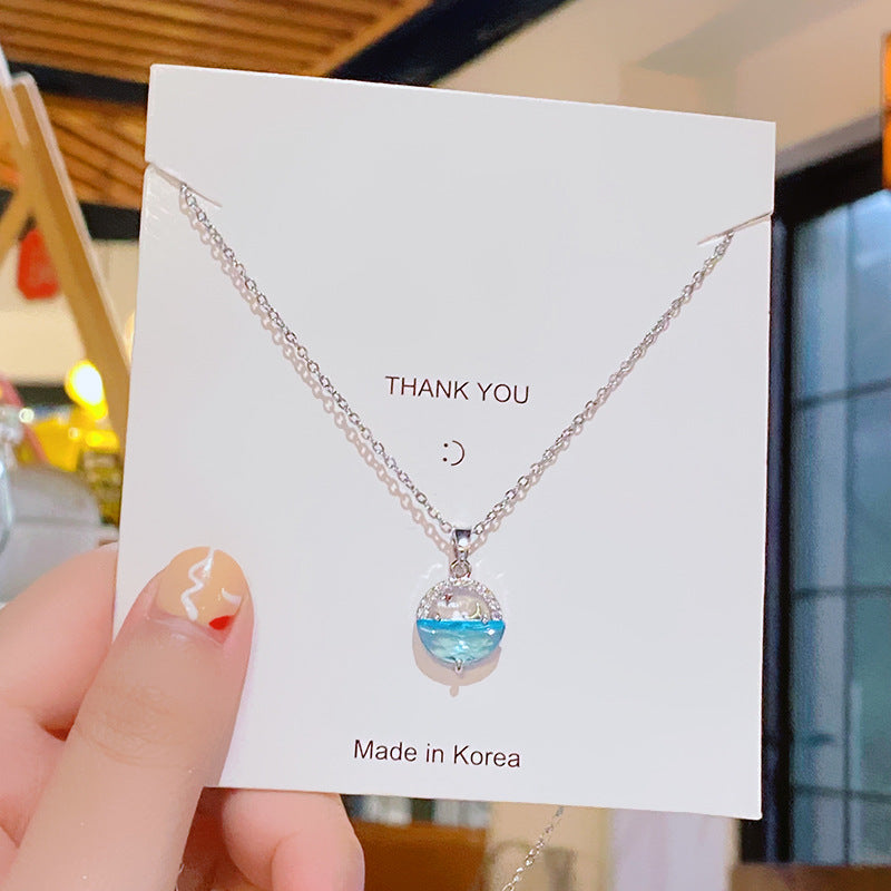Flower Titanium Steel Female Summer Wild Necklaces