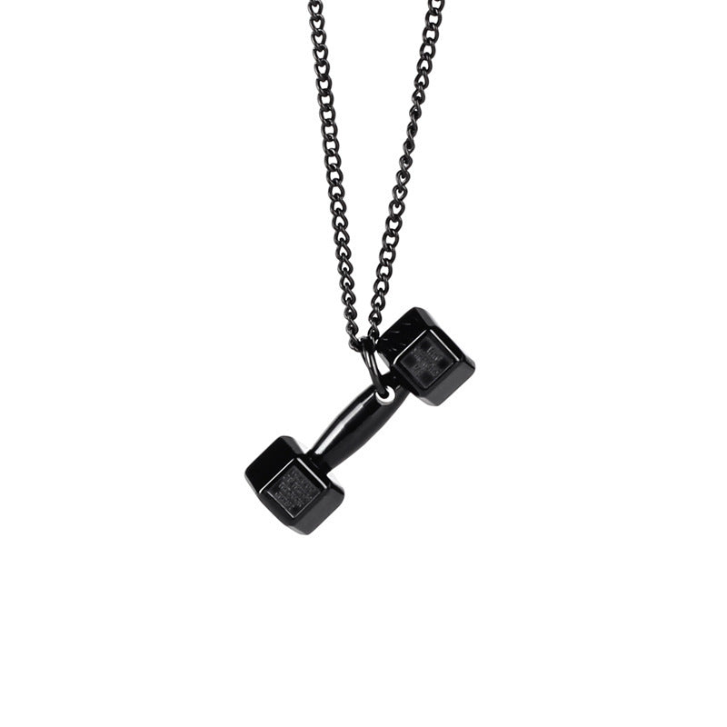 Women's & Men's Fashion Dumbbell Style Personality Ornament Clavicle Necklaces