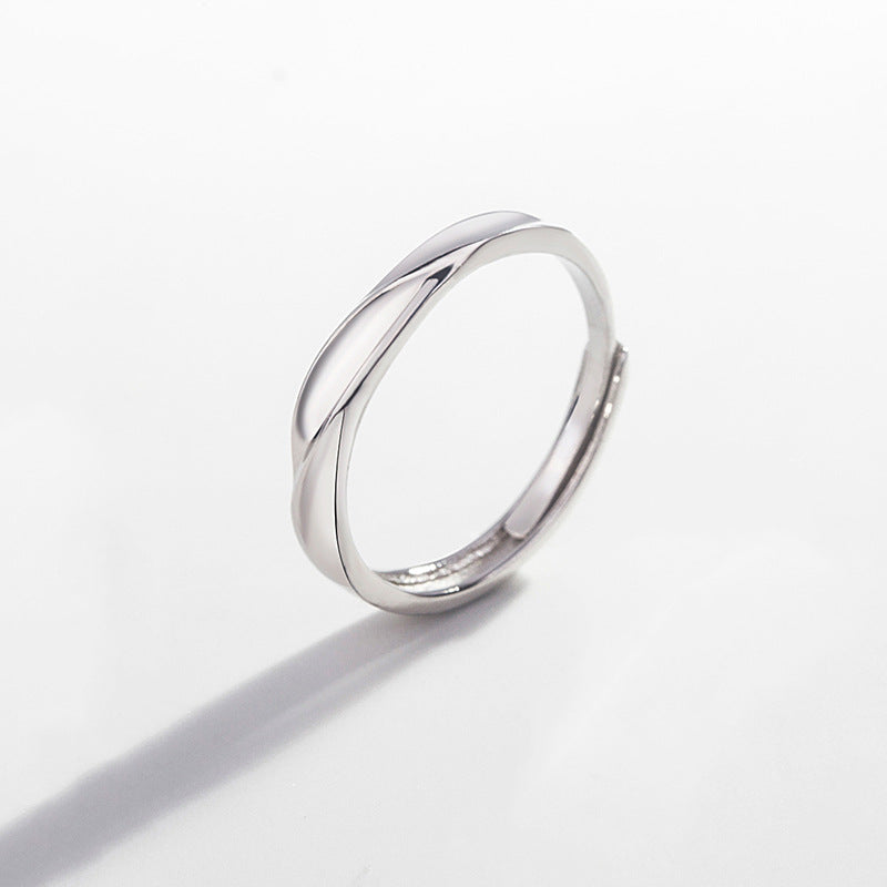 Love Couple Simple Opening Design Valentine's Rings