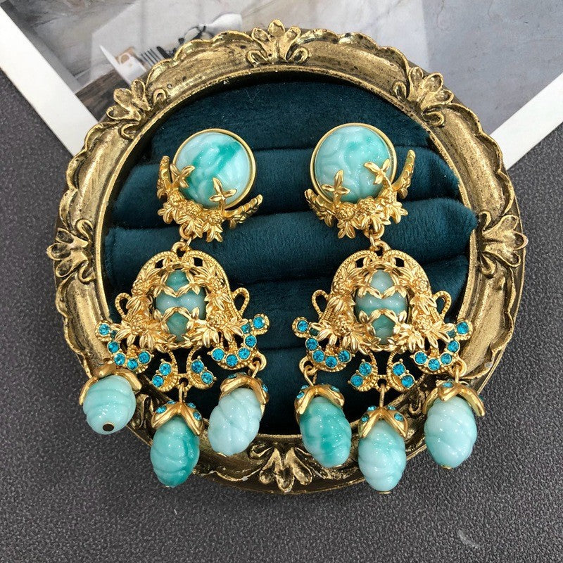 Pink Ear Clip Electroplated Real Gold Earrings