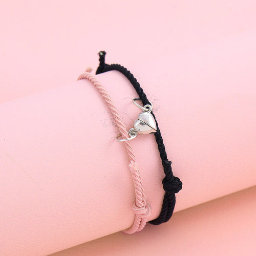 Suit Weaving In Black White Love Bracelets