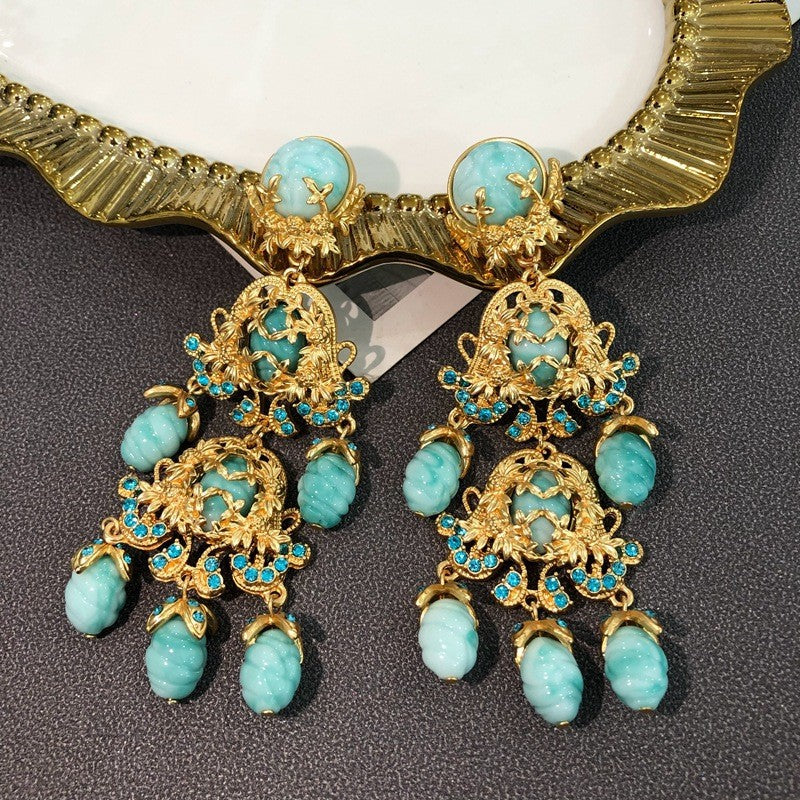 Pink Ear Clip Electroplated Real Gold Earrings