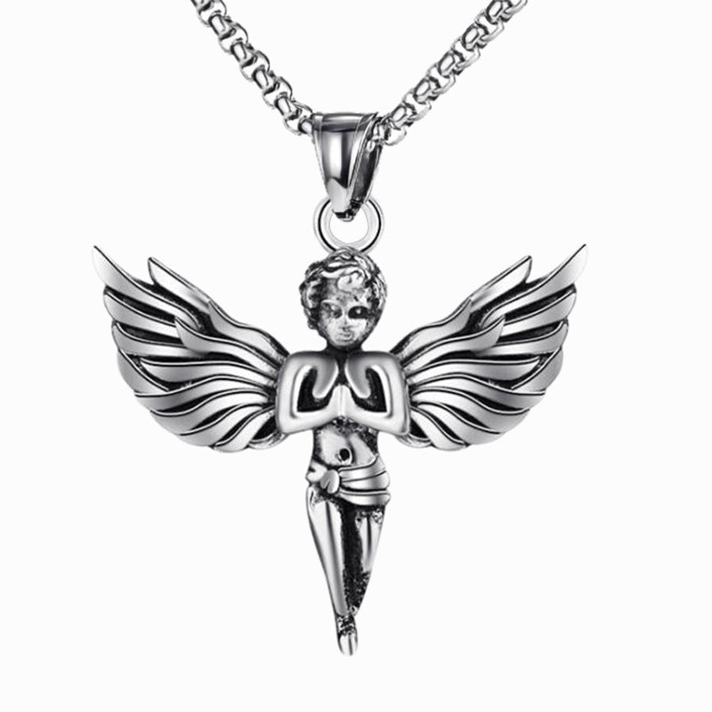 Men's Style Eagle Personality Titanium Steel Retro Necklaces