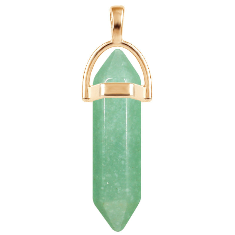 Crystal Hexagon Prism Hexagonal Column Natural Necklaces