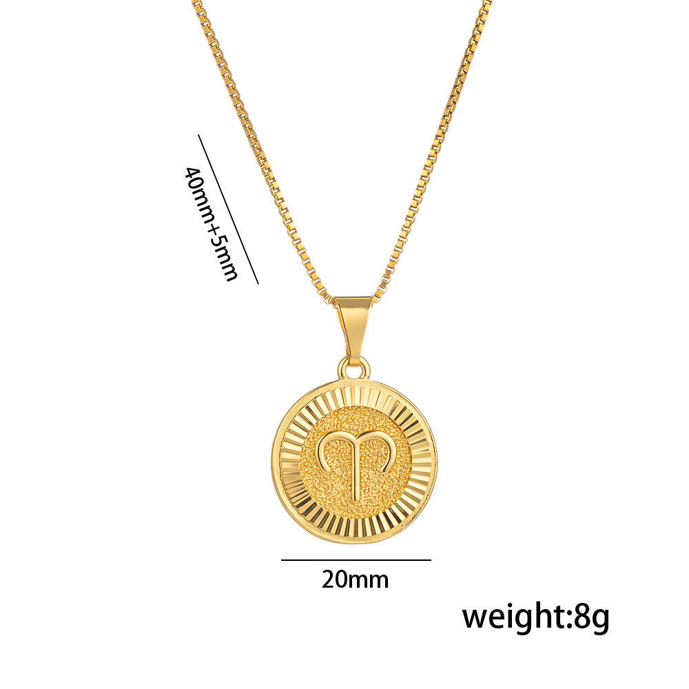 Fashion Twee Constellation Symbol Letter Image Graphic Necklaces