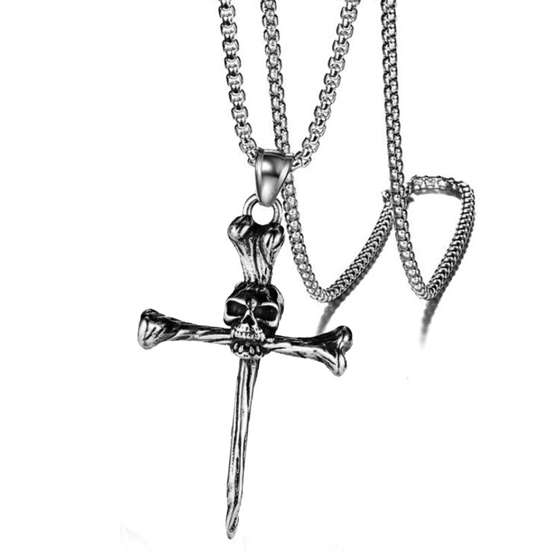 Men's Style Eagle Personality Titanium Steel Retro Necklaces