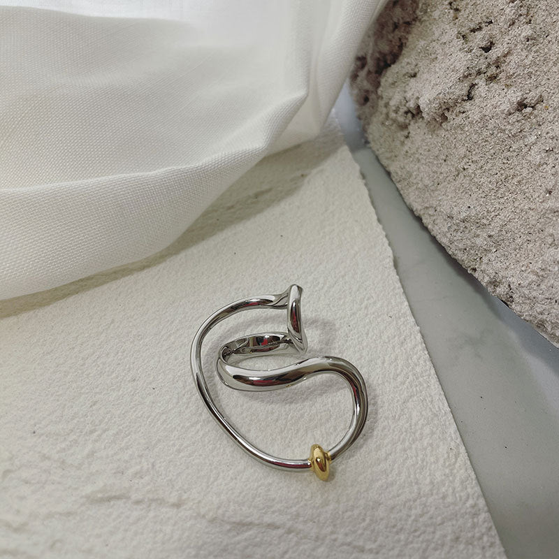 Three-dimensional Shape Twisted Advanced Design Open Disco Rings