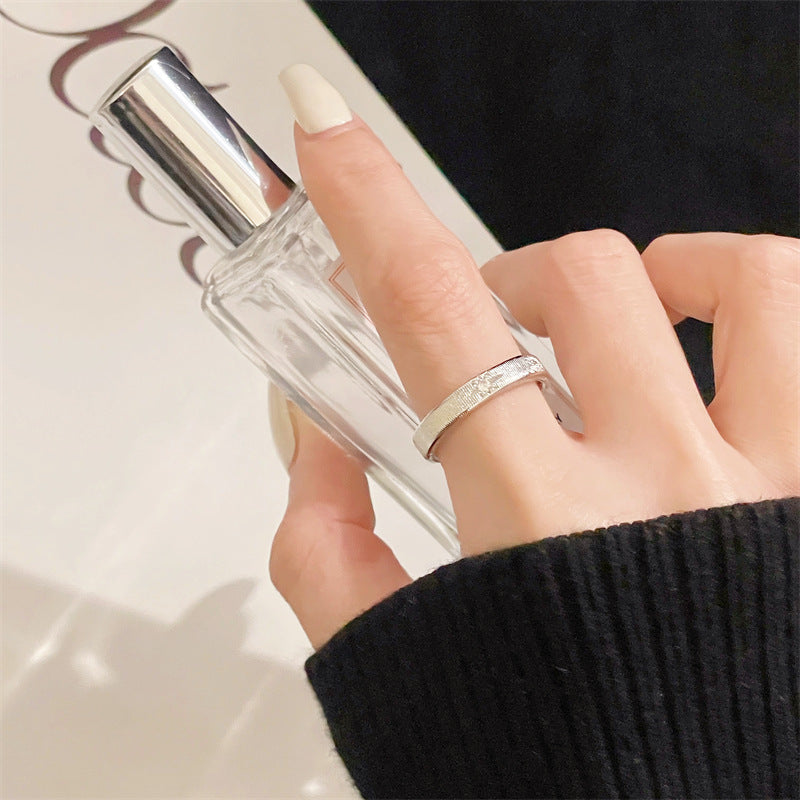 Brushed Advanced Texture Vintage Open Design Light Rings