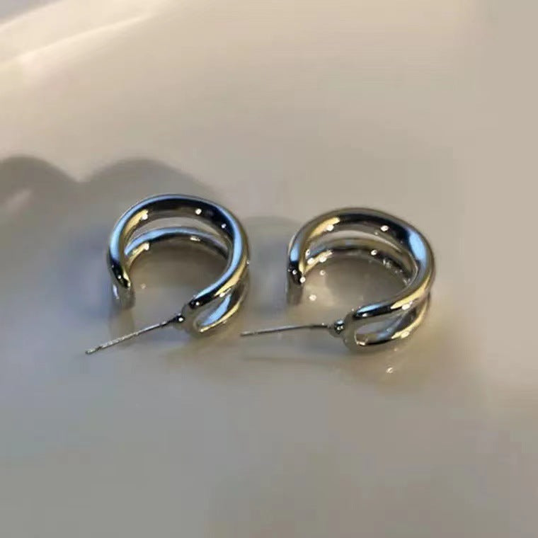 Women's Style Love Heart Set Trendy Temperament Earrings