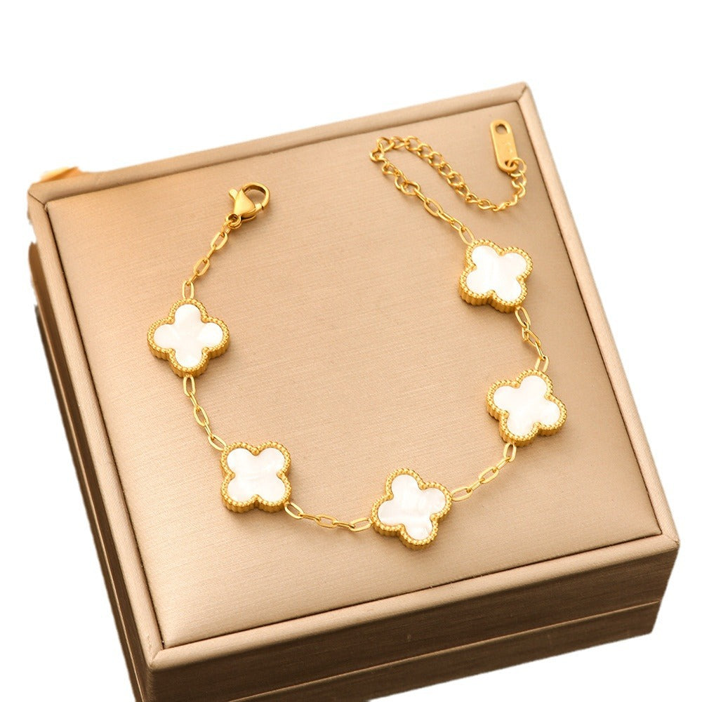 Version Light Luxury Good Luck Double-sided Pork Bracelets
