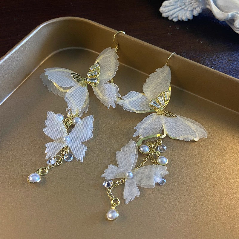 Fashion Zirconia Micro Inlaid Zircon Long Earrings