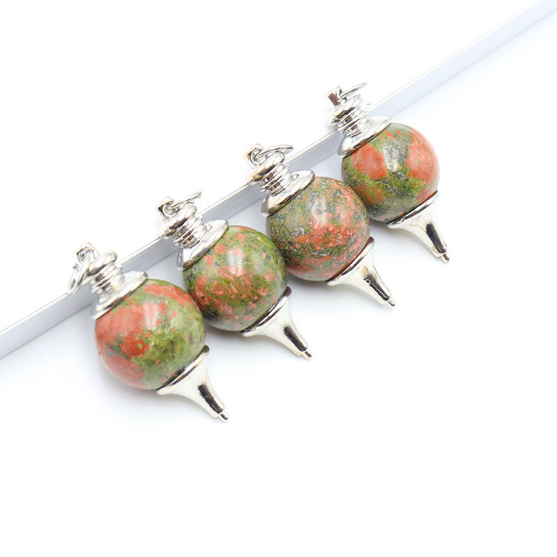 Natural Stone Pendulum Energy Rough Crystal Pendants