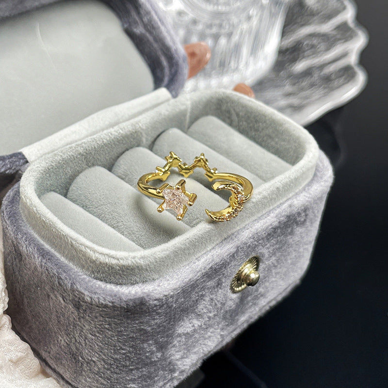 Vintage Open Female Niche Butterfly Flower Rings