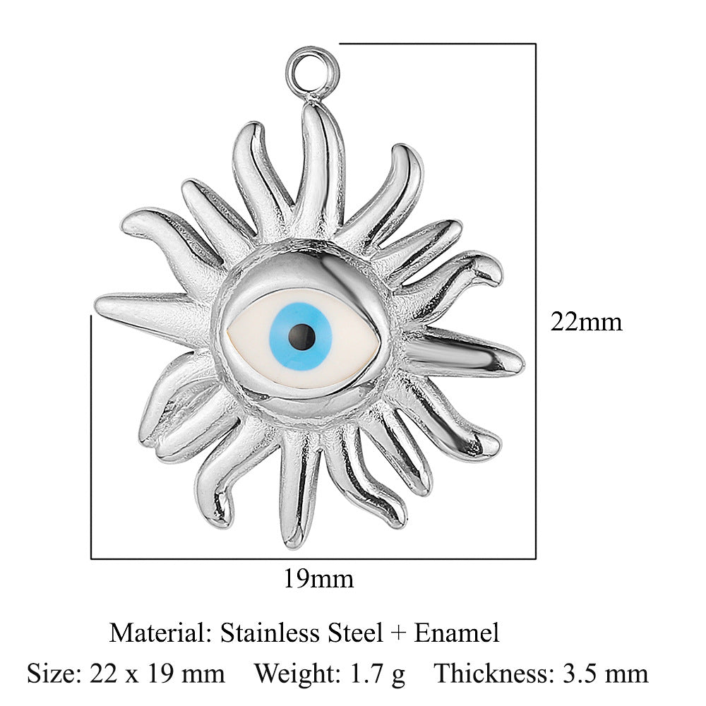 Titanium Steel Sun Ornament Accessories Star Pendants