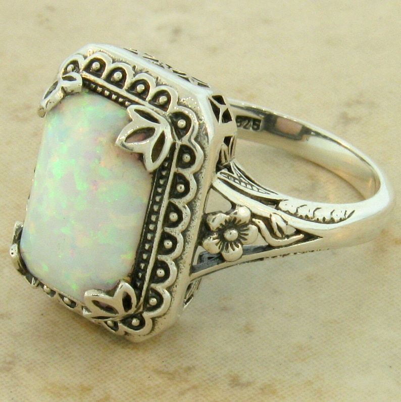 Elegant Female Accessories Fashionable Design Opal Rings