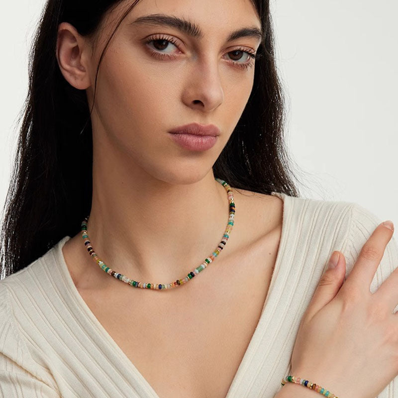 Rainbow Guardian Beaded Dopamine Light Luxury Female Necklaces