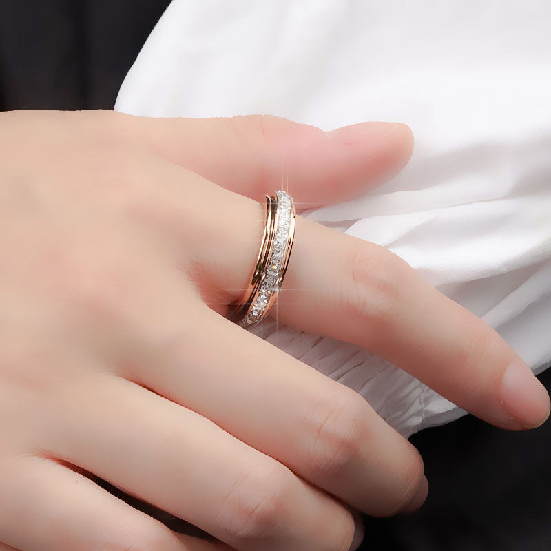 Women's Steel Starry Korean Design Trendy Light Luxury Rings