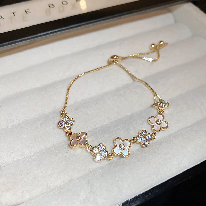 Women's High Version Lucky Four-leaf Grass Light Luxury Bracelets