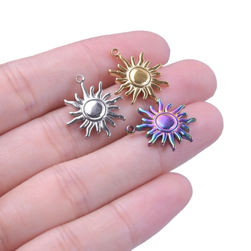 Steel Color Sun Titanium Colorful Metal Pendants