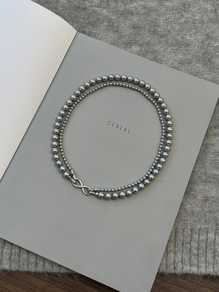 Women's Twin Pearl Light Luxury Minority High-grade Necklaces