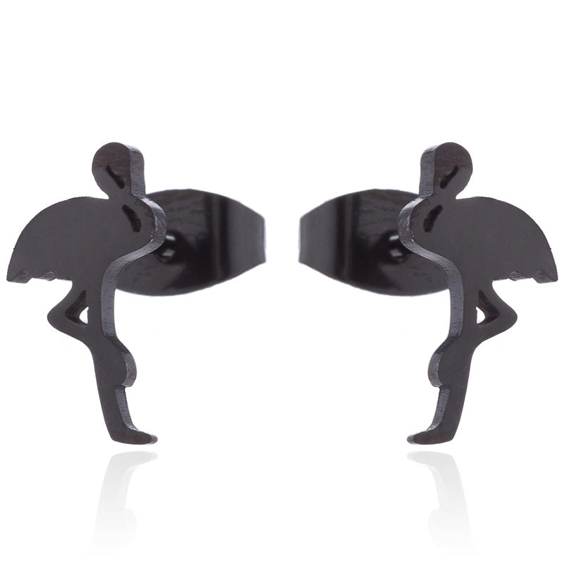 Aloofness Style Stainless Steel Cute Small Animal Fashion Earrings
