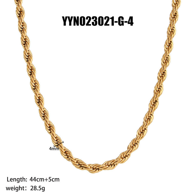 Flowers Chain Lady Temperament High-grade Flat Necklaces