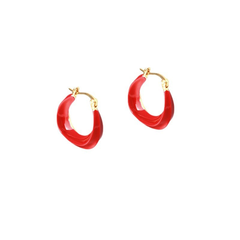 Women's Love Liang Yu Tong Red Ear Earrings